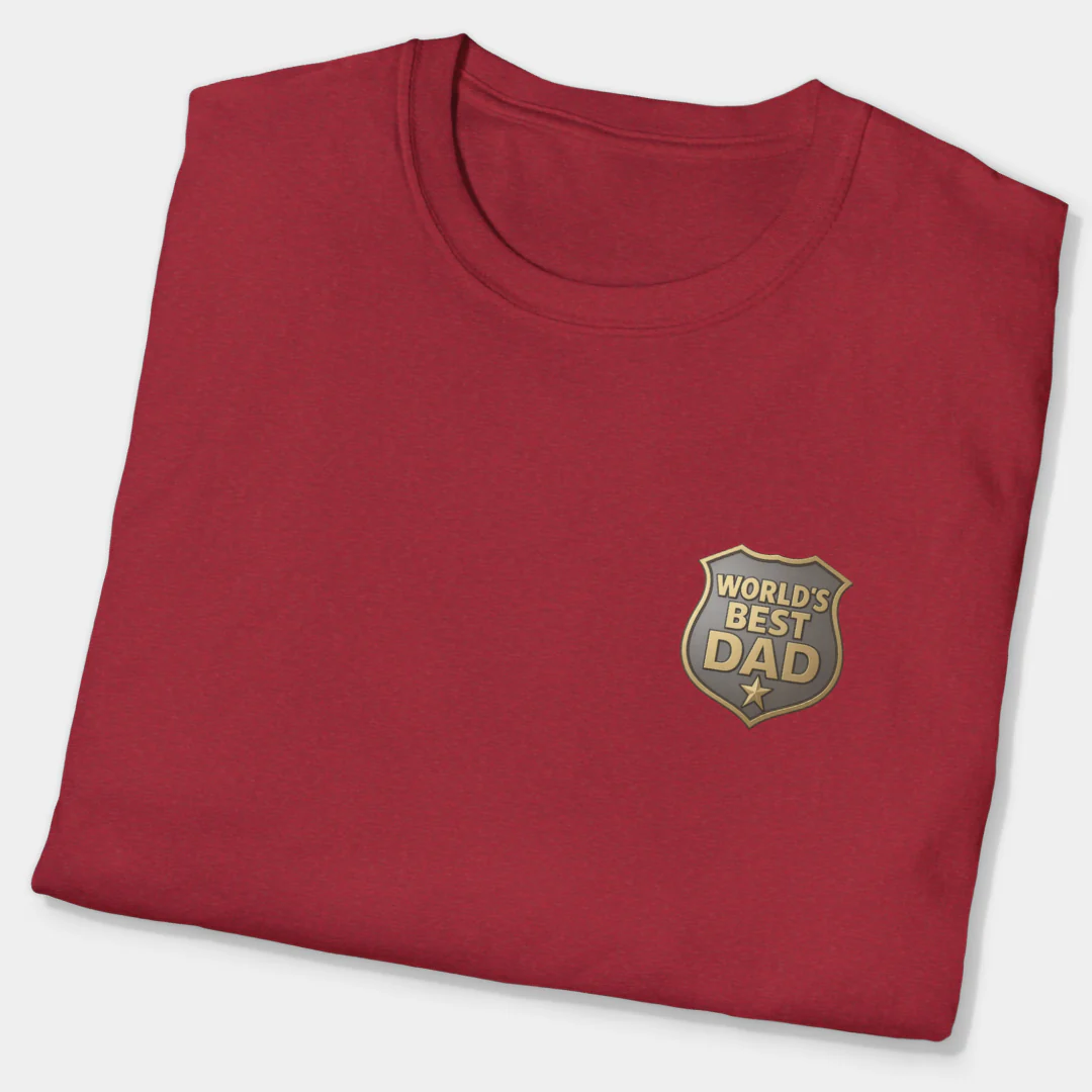 World's Best Dad Badge T-Shirt